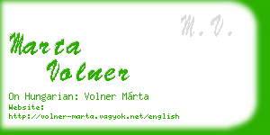 marta volner business card